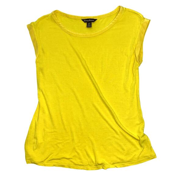 Yellow Anita Jersey Sleeveless Top Tee by Tommy Bahama S/P - Picture 1 of 6